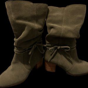 Violet & Red Janine Tall Shaft Suede Boots